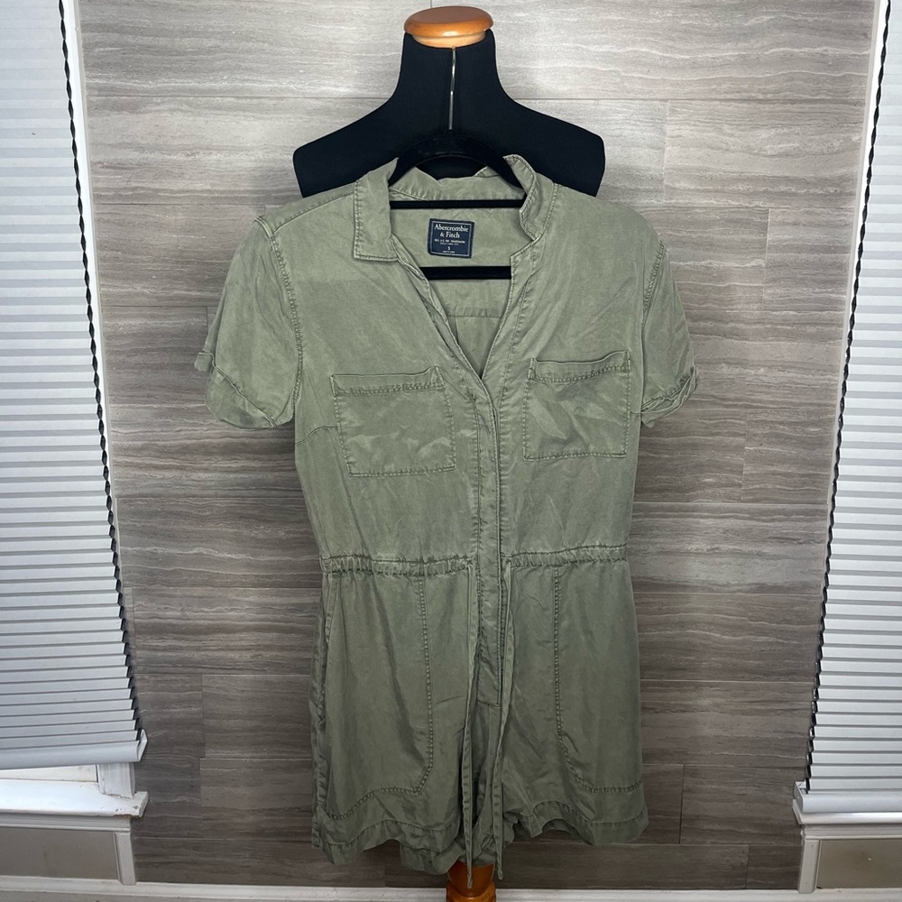 Abercrombie & Fitch Sage Green Romper